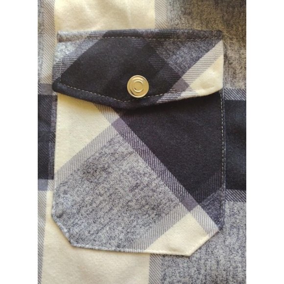 Fall Jacket Womens Large Plaid Button Up Game Night BBQ Football - Picture 7 of 13